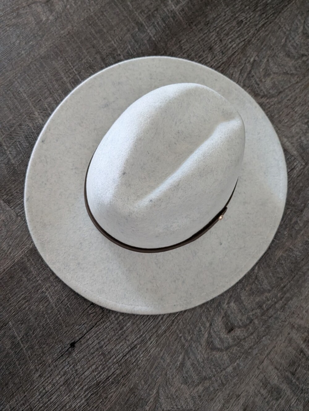 Free People Wyeth Cream Wool Fedora with Slim Ribbon